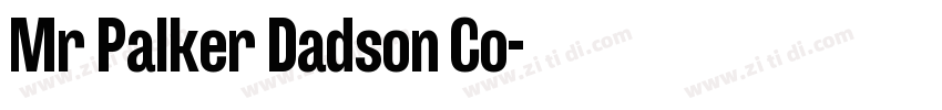Mr Palker Dadson Co字体转换